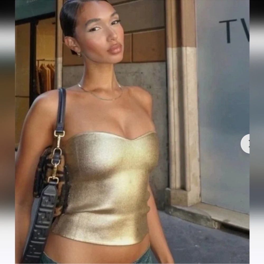 Zara Gold Strapless